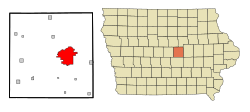 Marshall County Iowa Incorporated and Unincorporated areas Marshalltown Highlighted